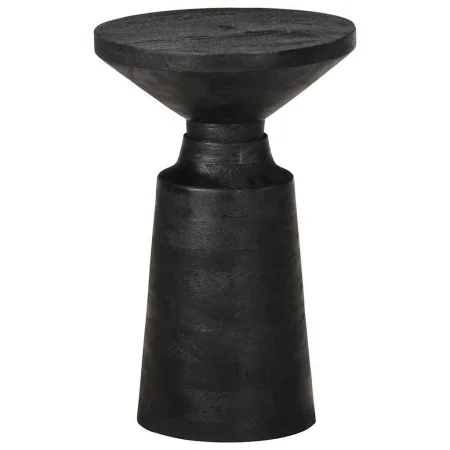 Mesa auxiliar madera maciza de mango negra Ø33x50 cm by , Side tables - Ref: Foro24-4017539, Price: 110,62 €, Discount: %