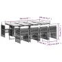 Set de comedor de jardín 9 pzas y cojines ratán sintético negro by , Garden sets - Ref: Foro24-3210918, Price: 603,33 €, Disc...