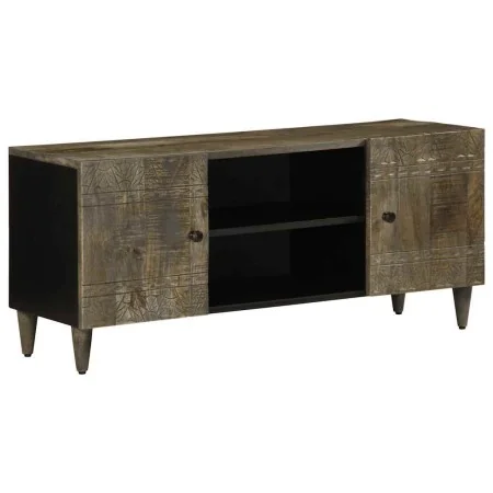 Mueble de TV madera maciza de mango gris claro 105x33,5x46 cm by , CD and DVD storage - Ref: Foro24-4017792, Price: 102,12 €,...