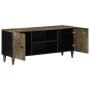 Mueble de TV madera maciza de mango gris claro 105x33,5x46 cm by , CD and DVD storage - Ref: Foro24-4017792, Price: 102,12 €,...