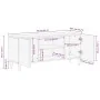Mueble de TV madera maciza de mango gris claro 105x33,5x46 cm by , CD and DVD storage - Ref: Foro24-4017792, Price: 102,12 €,...