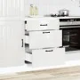 Mueble bajo de cocina Lucca blanca de alto brillo by , Kitchen cabinets - Ref: Foro24-854271, Price: 119,67 €, Discount: %