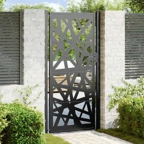 Puerta de jardín de acero negra diseño luminoso 105x205 cm by , garden gates - Ref: Foro24-4100953, Price: 267,60 €, Discount: %
