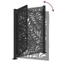 Puerta de jardín diseño ondulado de acero negro 105x130 cm by , garden gates - Ref: Foro24-4100970, Price: 209,74 €, Discount: %