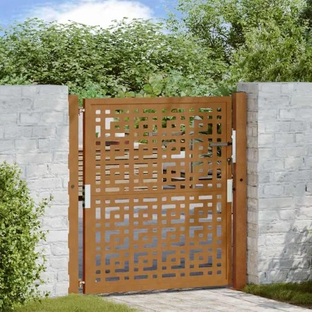 Puerta de jardín diseño en cruz de acero desgastado 105x105 cm de , Puertas de jardín - Ref: Foro24-4101004, Precio: 168,21 €...