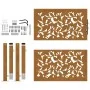 Puerta de jardín diseño de hojas de acero desgastado 105x105 cm by , garden gates - Ref: Foro24-4100964, Price: 168,21 €, Dis...