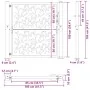 Puerta de jardín diseño de hojas de acero desgastado 105x105 cm by , garden gates - Ref: Foro24-4100964, Price: 168,21 €, Dis...