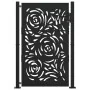 Puerta de jardín diseño llama acero negro 105x155 cm by , garden gates - Ref: Foro24-4100991, Price: 217,63 €, Discount: %