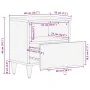 Mesitas noche 2 uds madera maciza mango gris claro 40x33x46 cm | Tu tienda online para hogar, jardín y más Foro24.es