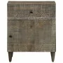 Mesita de noche madera maciza de mango gris claro 50x33x60 cm by , Nightstands - Ref: Foro24-4017800, Price: 82,34 €, Discoun...