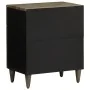 Mesita de noche madera maciza de mango gris claro 50x33x60 cm by , Nightstands - Ref: Foro24-4017800, Price: 82,34 €, Discoun...