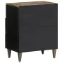 Mesita de noche madera maciza de mango gris claro 50x33x60 cm by , Nightstands - Ref: Foro24-4017802, Price: 101,18 €, Discou...