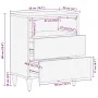 Mesita de noche madera maciza de mango gris claro 50x33x60 cm by , Nightstands - Ref: Foro24-4017802, Price: 101,18 €, Discou...