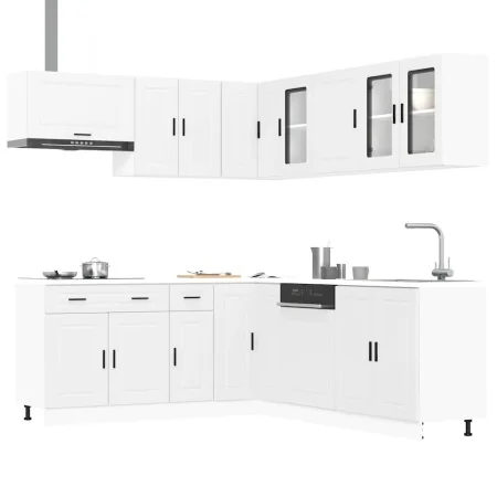 Mueble de cocina Porto blanco 11 piezas madera contrachapada by , Kitchen cabinets - Ref: Foro24-3314931, Price: 730,68 €, Di...