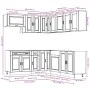 Mueble de cocina Porto blanco 11 piezas madera contrachapada by , Kitchen cabinets - Ref: Foro24-3314931, Price: 730,68 €, Di...