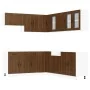 Mueble cocina Porto roble marrón 11 pzas madera contrachapada by , Kitchen cabinets - Ref: Foro24-3314938, Price: 710,65 €, D...