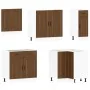 Mueble cocina Porto roble marrón 11 pzas madera contrachapada by , Kitchen cabinets - Ref: Foro24-3314938, Price: 710,65 €, D...