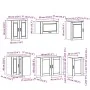 Mueble cocina Porto roble marrón 11 pzas madera contrachapada by , Kitchen cabinets - Ref: Foro24-3314938, Price: 710,65 €, D...