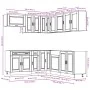 Mueble cocina Porto roble marrón 11 pzas madera contrachapada by , Kitchen cabinets - Ref: Foro24-3314938, Price: 710,65 €, D...