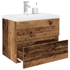 Mueble lavabo con lavabo integrado y grifo madera vieja de , Tocadores de baño - Ref: Foro24-3328931, Precio: 191,41 €, Descu...