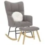 Sillón mecedora con taburete tela gris taupe von , Schaukelstühle - Ref: Foro24-4016806, Preis: 153,33 €, Rabatt: %