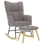 Sillón mecedora con taburete tela gris taupe von , Schaukelstühle - Ref: Foro24-4016806, Preis: 153,33 €, Rabatt: %