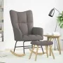 Sillón mecedora con taburete tela gris taupe von , Schaukelstühle - Ref: Foro24-4016806, Preis: 153,33 €, Rabatt: %