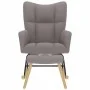 Sillón mecedora con taburete tela gris taupe von , Schaukelstühle - Ref: Foro24-4016806, Preis: 153,33 €, Rabatt: %