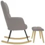 Sillón mecedora con taburete tela gris taupe von , Schaukelstühle - Ref: Foro24-4016806, Preis: 153,33 €, Rabatt: %