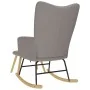 Sillón mecedora con taburete tela gris taupe von , Schaukelstühle - Ref: Foro24-4016806, Preis: 153,33 €, Rabatt: %