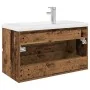 Mueble lavabo con lavabo integrado y grifo madera vieja by , bathroom vanities - Ref: Foro24-3328933, Price: 233,00 €, Discou...