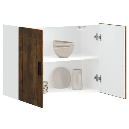 Armario de pared cocina Porto madera ingeniería roble ahumado by , Kitchen cabinets - Ref: Foro24-854072, Price: 75,55 €, Dis...