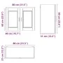 Armario de pared cocina Porto madera ingeniería roble ahumado by , Kitchen cabinets - Ref: Foro24-854072, Price: 75,55 €, Dis...