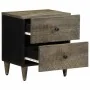 Mesita de noche de madera maciza de mango gris claro 40x33x46cm by , Nightstands - Ref: Foro24-4017790, Price: 72,25 €, Disco...