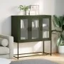 Aparador de acero laminado en frío verde oliva 100,5x39x107 cm by , Sideboards - Ref: Foro24-853408, Price: 133,68 €, Discoun...