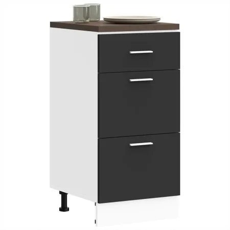 Armario bajo de madera de ingeniería negro 40x46x81,5 cm by , Kitchen cabinets - Ref: Foro24-854212, Price: 86,39 €, Discount: %