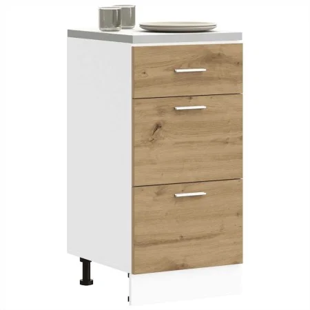 Armario inferior madera ingeniería roble artisan 40x46x81,5 cm by , Kitchen cabinets - Ref: Foro24-854219, Price: 95,36 €, Di...