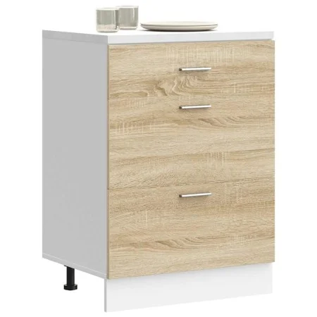 Mueble bajo de cocina de madera de ingeniería de roble sonoma by , Kitchen cabinets - Ref: Foro24-854252, Price: 105,05 €, Di...