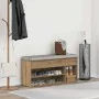Mueble zapatero madera ingeniería roble artisan 102x30,5x45 cm de , Zapateros y organizadores de calzado - Ref: Foro24-859144...
