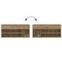 Mueble zapatero madera ingeniería roble artisan 102x30,5x45 cm de , Zapateros y organizadores de calzado - Ref: Foro24-859144...