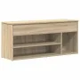 Banco zapatero madera de ingeniería roble sonoma 102x30,5x45 cm by , Shoe racks and shoe organizers - Ref: Foro24-859138, Pri...