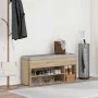 Banco zapatero madera de ingeniería roble sonoma 102x30,5x45 cm by , Shoe racks and shoe organizers - Ref: Foro24-859138, Pri...