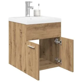 Mueble para lavabo con lavabo integrado y grifo roble artesanal von , Badezimmermöbel - Ref: Foro24-3328906, Preis: 164,67 €,...