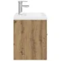 Mueble para lavabo con lavabo integrado y grifo roble artesanal von , Badezimmermöbel - Ref: Foro24-3328906, Preis: 164,67 €,...