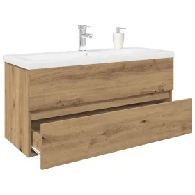 Mueble para lavabo con lavabo integrado y grifo roble artesanal by , bathroom vanities - Ref: Foro24-3328938, Price: 350,51 €...