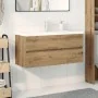 Mueble para lavabo con lavabo integrado y grifo roble artesanal de , Tocadores de baño - Ref: Foro24-3328938, Precio: 351,64 ...