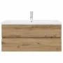 Mueble para lavabo con lavabo integrado y grifo roble artesanal de , Tocadores de baño - Ref: Foro24-3328938, Precio: 351,64 ...
