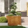 Jardinera oxidada 100x100x80 cm acero corten by , Pots and planters - Ref: Foro24-860828, Price: 154,52 €, Discount: %