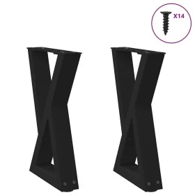 Patas de mesa de centro 2uds acero negro 28x(42-43,3) cm von , Tischbeine - Ref: Foro24-4012696, Preis: 61,99 €, Rabatt: %