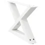 Patas para mesa de centro 2unidades acero blanco 60x(30-31,3)cm de , Patas para mesas - Ref: Foro24-4012689, Precio: 73,42 €,...